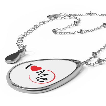 ✨ "I LOVE ME" Oval Necklace – A Symbol of Self-Love & Confidence ✨