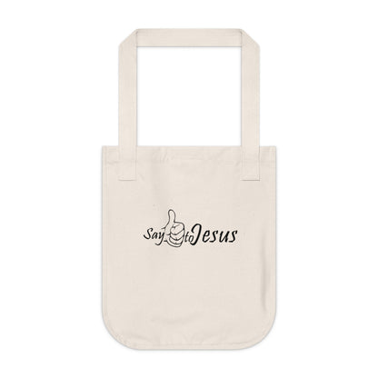 Organic Canvas Tote Bag "Say Yes to Jesus"