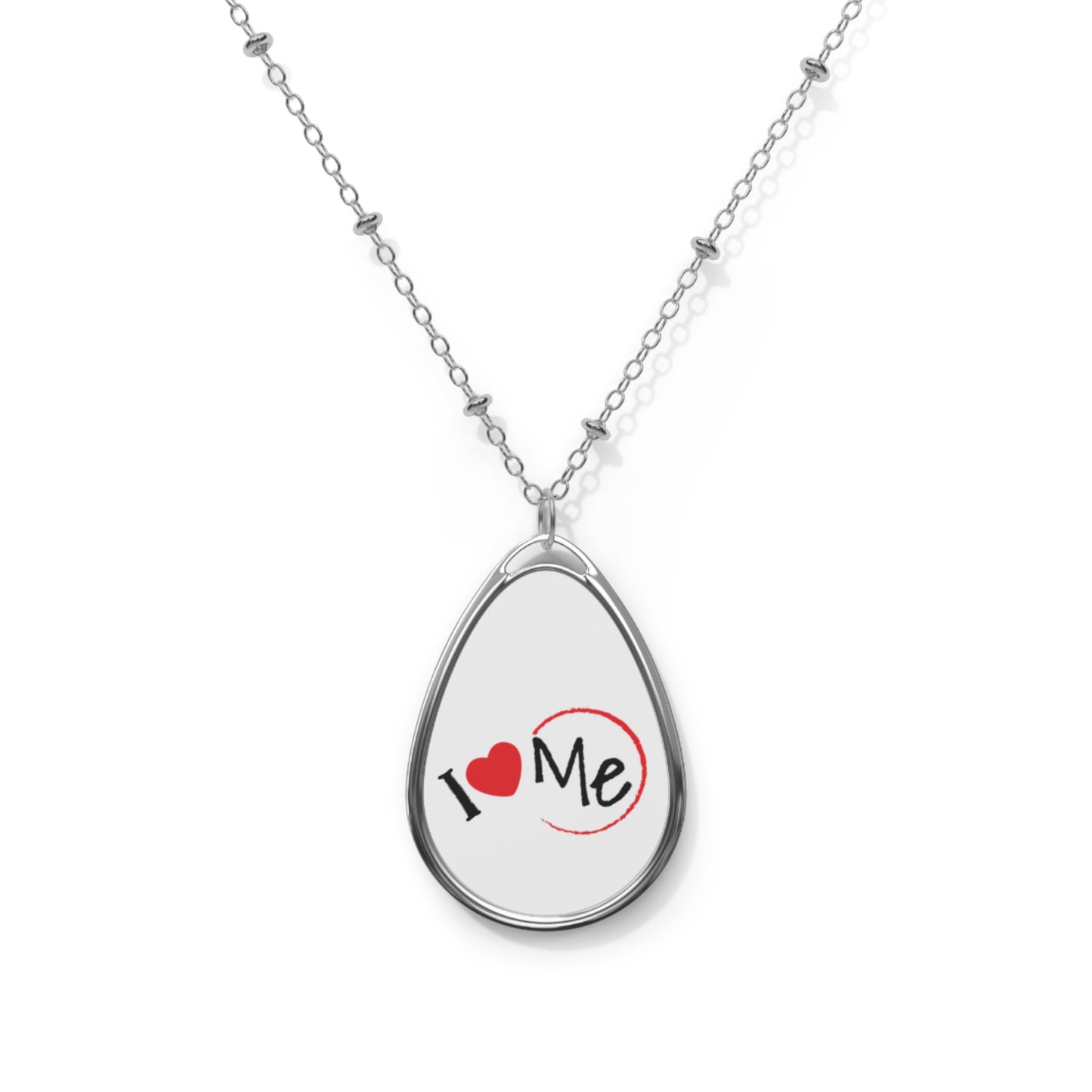 ✨ "I LOVE ME" Oval Necklace – A Symbol of Self-Love & Confidence ✨